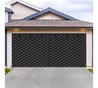 Rideau de Porte Garage Magnétique Isolant, Coupe-Vent Imperméable en Tissu Oxford, Kit de Isolation Thermique, Couverture Blocage Du Froid en Hiver et Économie D'Énergie(Black,W305xH244CM)