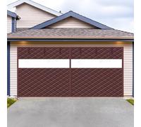 Rideau de Porte Garage Magnétique Isolant, Coupe-Vent Imperméable en Tissu Oxford, Kit de Isolation Thermique, Couverture Blocage Du Froid en Hiver et Économie D'Énergie(Coffees,W320xH220CM)