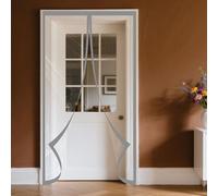 Rideau de Porte Isolant 103 x 292 cm Protection Contre Le Froid Anti Froid D'Hiver Rideau Porte Thermique Thermique en PVC Transparent pour de Balcon, Gris