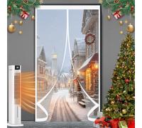 Rideau de Porte Isolant Thermique 120 x 196 cm Anti Froid et Chaleur Vent Isolation Phonique Imperméable Isolant Thermique Isolation Porte pour Salon, Chambre Chauffante, A