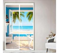 Rideau de Porte Isolant Thermique 130 x 125 cm Fermeture Automatique, Anti Froid et Chaleur, Imperméable Moustiquaire Porte Magnétique pour Cuisine et Salon de, A