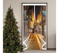 Rideau de Porte Isolant Thermique 132 x 178 cm Anti Froid et Chaleur Vent Isolation Phonique Imperméable Moustiquaire Fenêtre Magnétique pour Salon, Chambre Chauffante, A