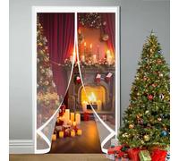 Rideau de Porte Isolant Thermique 180 x 212 cm Coupe-Vent, Protection Contre Le Froid, Isolation Thermique Magnétique Moustiquaire Rideau pour Salon, Chambre Chauffante, A