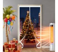 Rideau de Porte Isolant Thermique 94 x 180 cm Fermeture Automatique, Anti Froid et Chaleur, Imperméable Magnétique Isolant Thermique Porte pour Cuisine et Salon de, A