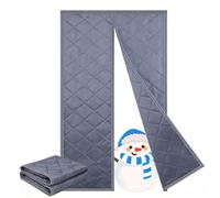 Rideau De Porte Isolant Thermique Auto-Adhésif Imperméable Coupe-Vent Fermeture Automatique Rideau Thermique Porte Magnétique D'entrée Pour Chambre Cuisine Portes D-e Balcon(Gray,140x215cm)