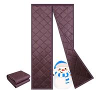 Rideau De Porte Isolant Thermique Auto-Adhésif Imperméable Coupe-Vent Fermeture Automatique Rideau Thermique Porte Magnétique D'entrée Pour Chambre Cuisine Portes D-e Balcon(Coffee,W100 X H225cm)