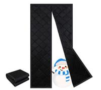 Rideau De Porte Isolant Thermique Auto-Adhésif Imperméable Coupe-Vent Fermeture Automatique Rideau Thermique Porte Magnétique D'entrée Pour Chambre Cuisine Portes D-e Balcon(Noir,160x210cm)
