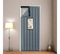Rideau De Porte Isolant Thermique,Isolation Phonique Rideau De Porte,Porte Rideau Isolant Phonique Anti Bruit,Rideau De Porte Épaississant D'hiver,Occultant,Imperméable Tissu Oxford,Marrón/Gris ( Colo