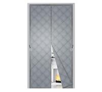 Rideau de Porte Isolant Thermique Magnétique 100x200cm,Anti-Froid et Chaleur,Isolation Thermique pour Porte d'Entrée,Coupe-Vent,Étanche,Sans Perçage,Idéal Hiver,Gris