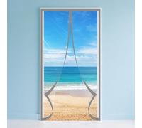 Rideau de Porte Isolant Thermique Magnétique 94 x 238 cm Coupe Vent Imperméable Magnétique Rideau de Porte Isolant Thermique Fermeture Automatique pour Cuisine et Salon, Gris