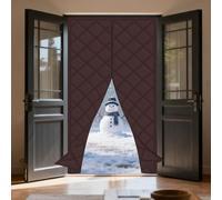 Rideau De Porte Isolant Thermique Rideau Porte Magnétique 80x200cm 90x230cm 130x210cm Pour Balcon Portes De Salon Extérieure(Brun,100x200cm)