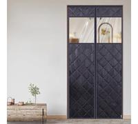 Rideau De Porte Isolant Thermique W60-200cm Isolation Porte Magnétique, Rideau De PorteExterieur, Au Froid Et Au Bruit, Adapté Aux Animaux Domestiques(Noir,W120*H230cm)