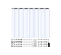 VEVOR Rideau à Lanière PVC, 152,4x213,4 cm, Rideau Lamelles Transparent, 10 Bandes de Porte en Plastique Épaisseur 2 mm pour Portes de Chambre Froide, Refroidisseur de Supermarché, Chevauchement 50%