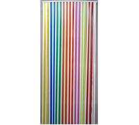 Rideau à lanière de 24 mm blanc et multicolore Blanc