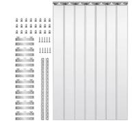 Rideau de Porte Lanières PVC 120×200cm Transparent | Rideau Laniere Pvc-Schutz vor Kälte,Imperméable, Anti-Poussière, Rideau de Porte Industriel pour Entrepôt, Magasin et Atelier