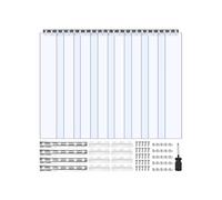 VEVOR Rideau à Lanière PVC, 122x213,4 cm, Rideau Lamelles Transparent 8 Bandes de Porte Plastique Épaisseur 2 mm pour Porte de Chambre Froide, Entrepôt, Refroidisseur de Supermarché, Chevauchement 50%