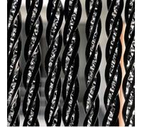 Rideau de Porte Luxe Magnifico Noir - Différentes Tailles, 90 x 210 cm