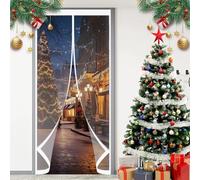 Rideau de Porte Magnétique 127 x 160 cm Fermeture Automatique, Anti Froid et Chaleur, Imperméable Transparent Rideau Thermique pour Cuisine, Chambre à Coucher, A