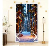 Rideau de Porte Magnétique 140 x 225 cm Durable, Coupe-Vent, Imperméable, Fermeture Automatique Moustiquaire Magnetique Porte pour Cuisine et Salon de, A