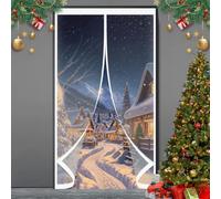 Rideau de Porte Magnétique 240 x 215 cm Anti Froid et Chaleur Vent Isolation Phonique Imperméable Moustiquaire Magnetique Porte pour Cuisine et Salon de, A