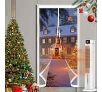 Rideau de Porte Magnétique 285 x 110 cm Durable, Coupe-Vent, Imperméable, Fermeture Automatique Rideau Porte Isolant Thermique pour Salon, Chambre Chauffante, A