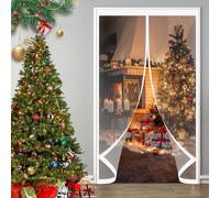 Rideau de Porte Magnétique à Isolation 127 x 160 cm Fermeture Automatique, Anti Froid et Chaleur, Imperméable Isolation de Porte D'Hiver pour Cuisine, Chambre à Coucher, A