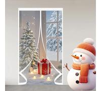 Rideau de Porte Magnétique à Isolation 135 x 154 cm Fermeture Automatique, Anti Froid et Chaleur, Imperméable Moustiquaire Porte Rideau pour Cuisine et Salon de, A