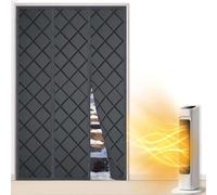 Rideau de porte magnétique à isolation thermique 120 x 180 cm, résistant au froid, rideau d'hiver épais avec ouverture double face pour une efficacité énergétique et une réduction du bruit