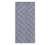 Rideau de porte magnétique à isolation thermique en tissu Oxford pour l'hiver - Garde la chaleur en gris - 120 x 210 cm - Disponible en 90 à 170 cm - Isolation de porte économe en énergie