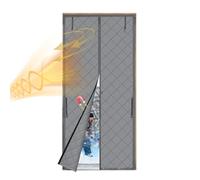 Rideau de porte magnétique à isolation thermique Oxford 210D avec boucle de rangement, épais, coupe-vent, imperméable, coupe-vent, chaud (90 x 210 cm)