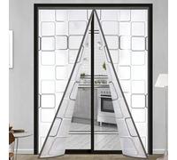 Rideau de porte magnétique à isolation thermique pour l'hiver, Couverture de Porte Isolée Bloque l'air Froid,Fermeture Automatique,Pour Patio Cuisine Chambre à Coucher Salon