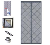 Rideau de porte magnétique à isolation thermique pour porte complète d'hiver - Économie d'énergie - 120 x 200 cm - Empêche l'air froid - Garde la maison au chaud