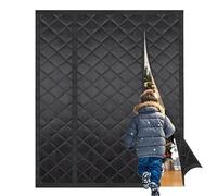 Rideau de porte magnétique à isolation thermique - Résistant aux intempéries - Résistant aux intempéries - Résistant au bruit et au froid - Économie d'énergie - Noir - Parfait pour la maison et le