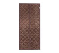 Rideau de porte magnétique avec protection thermique - Café - 91,4 x 208,3 cm - Isolation thermique - Avec bande adhésive - Crochet de fixation - Pour portes d'entrée, portes de balcon, portes de