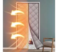 Rideau de porte magnétique avec protection thermique, protection contre le froid, magnétique, protection thermique, imperméable, coupe-vent, gris, 100 x 220 cm