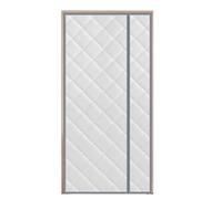 Rideau de Porte Magnétique avec Protection Thermique, Rideau Thermique Anti Froid pour Porte d'entrée Chambre Garage, Oxford Épaississant Ouverture Latérale, Autocollant(Rouge,90x215cm)