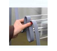 Rideau de porte magnétique isolant - Écran en PVC souple transparent - Bande de vinyle coupe-vent à fermeture automatique pour portes françaises/coulissantes - Efficacité énergétique et installation