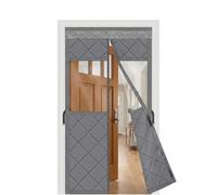 Rideau de Porte Magnétique Isolant Thermique Auto-Absorbant | Couverture Anti Froid et Coupe-Vent Sans Perçage pour Porte d'Entrée Balcon Couloir(Gray,33"x83"//85x210cm)