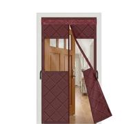 Rideau de Porte Magnétique Isolant Thermique Auto-Absorbant | Couverture Anti Froid et Coupe-Vent Sans Perçage pour Porte d'Entrée Balcon Couloir(Brown,35"x75"//90x190cm)