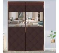 Rideau de porte magnétique isolant thermique et insonorisant pour portes de 90 x 220 cm, bloque l'air froid, réduit la condensation, parfait pour une efficacité énergétique hivernale