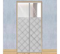 Rideau de Porte Magnétique Isolant Thermique Fermeture Automatique | Couverture Isolation Anti Froid et Coupe-Vent Sans Perçage pour Porte Balcon et Terrasse(Light gray,150x205cm/59x81")