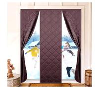Rideau De Porte Magnétique Isolant Thermique Pour L'hiver Rideau Thermique Coupe-Vent - Tissu Oxford - Isolant Phonique Et Anti-froid - Fermeture Automatique(Brun,W250*H210cm)