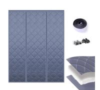 Rideau De Porte Magnétique Isolant Thermique Rideau De Protection Temporaire En Tissu Oxford Protection Phonique Et Coupe-vent Pour Hiver Couloirs Patio Portes(Gris,W290*H230cm)