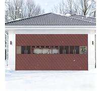 Rideau de Porte Magnétique Isolé Thermique, Isolation Porte de Garage, 183 213 229 244 274 305 488 518cm Rideaux Garage pour l'hiver Tissu Oxford pour Terrasse Couloirs(Browns,W15xH9.5ft/457x290cm)