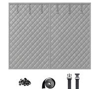 Rideau De Porte Magnétique Isolé Thermique, Kit D'isolation De Porte De Garage, 225 244 250 274 300 305 366 400 427 488 500 550cm Rideau De Porte Isolant Coton(Gris,300x250cm)