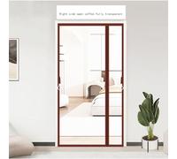 Rideau de porte magnétique transparent isolant thermique, porte moustiquaire magnétique, chambre à coucher, pièce climatisée, hiver, coupe-vent, fermeture automatique (café, 100 x 230 cm)