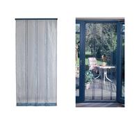Rideau de porte moustiquaire mosquito gris - 100 x 220 cm - morel
