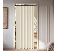 Rideau de Porte Occultant 140 x 235 cm Anti Bruit, Opaque, Bloquer, Separation, Anti Froid Occultant Chaleur Rideau Accordéon Porte pour Salon Chambre Maison et Cuisine, Beige