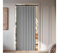 Rideau de Porte Occultant 165 x 255 cm Anti Bruit, Opaque, Bloquer, Separation, Anti Froid Occultant Chaleur Rideau Accordéon Porte pour Salon Chambre Maison et Cuisine, Gris