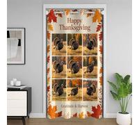 Rideau de Porte Occultant 3D Dindon Sauvage 150x203cm